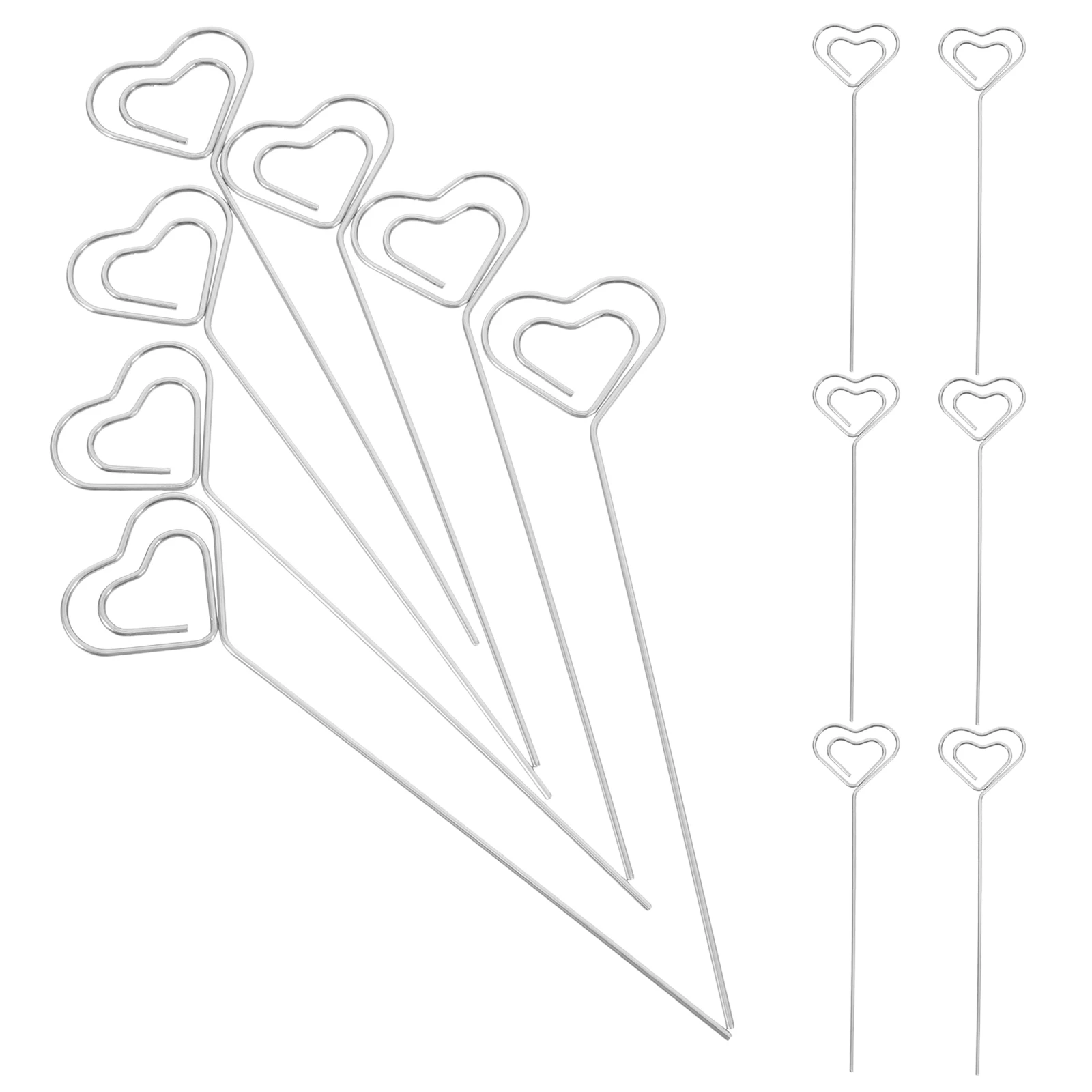 

20pcs Heart Iron Note Card Photo Clip for Office Memo Holder Photo Picture Floral Picks Holder Desk Office Display