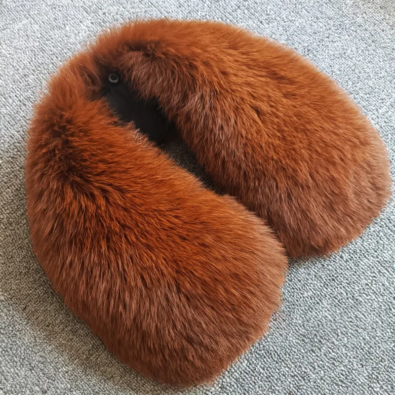 Real Fox Fur Scarf Women Keep Warm Natural Fur Scarf Women Large Fur Collar Coat Fur Collar Scarves Fox Fur Scarves For Ladies