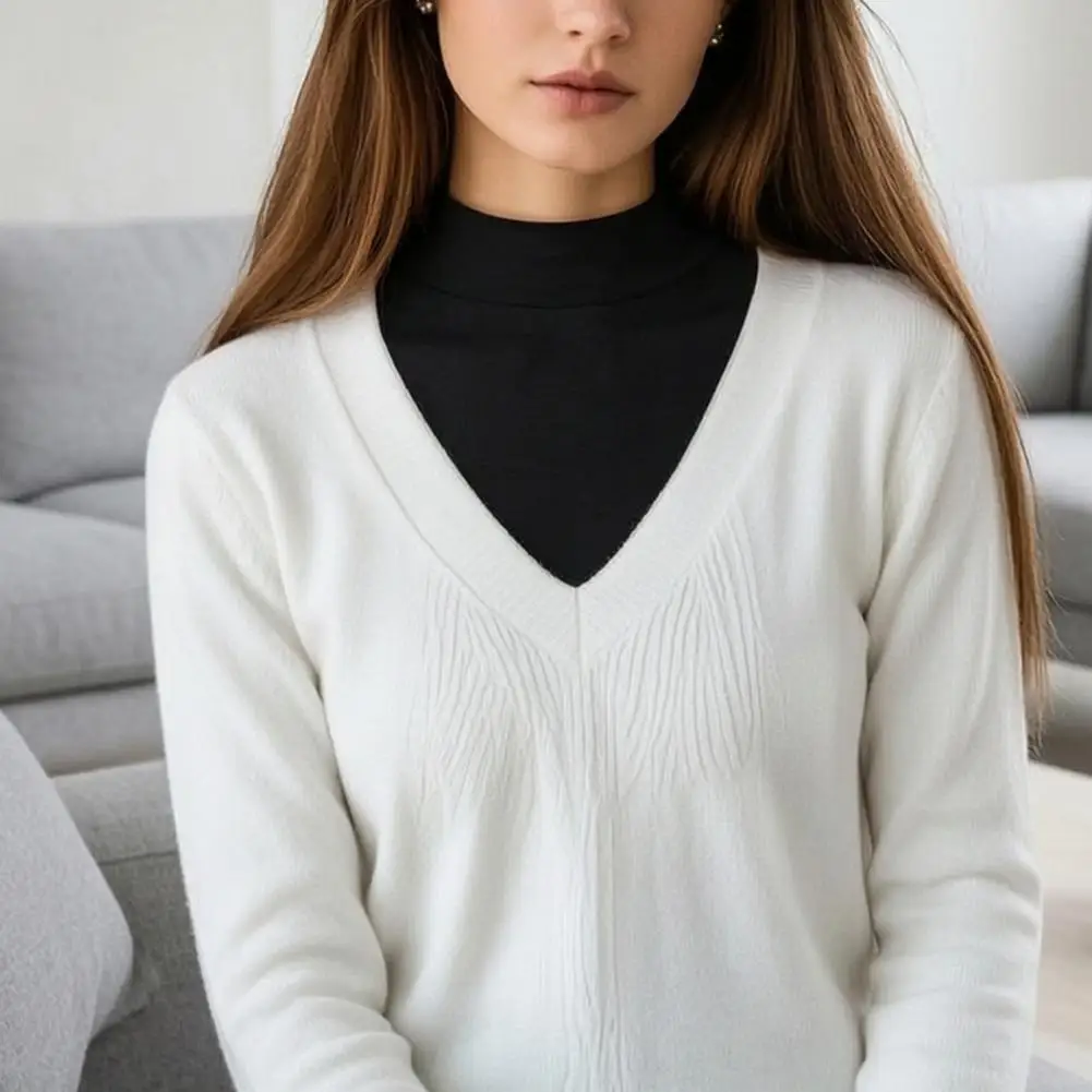 Half High Neck Dickey Fake Turtleneck Collar for Women Detachable Dickey Half Top Extra Mock Turtleneck Layering Accessory