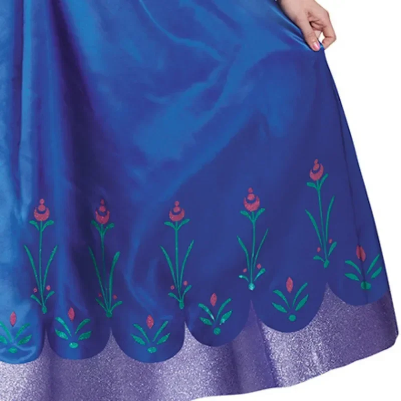 أزياء الهالوين التأثيرية ملابس نسائية للبالغين ملابس أميرات آنا فروزن سنو وايت فستان مُصمم حسب الطلب