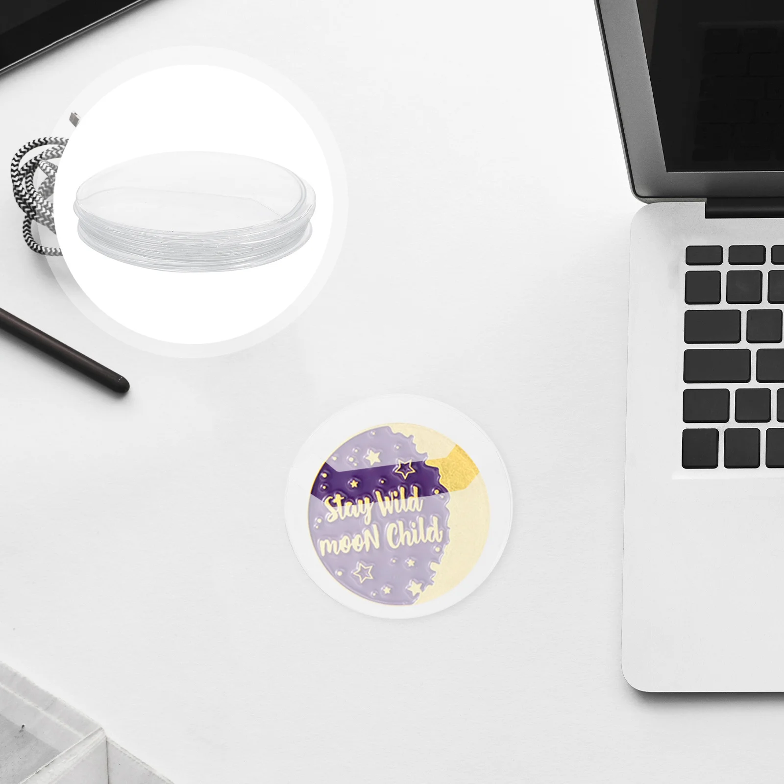 20 Pcs Round Badge Sleeve Cover Display Coin Collecting Collection Protective PVC Badges Clear