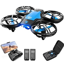 V8 RC Mini Drone Quadcopter 4K HD Camera Wifi FPV Drone  Foldable Induction Control Height Maintain Dron For Children Toy Gift