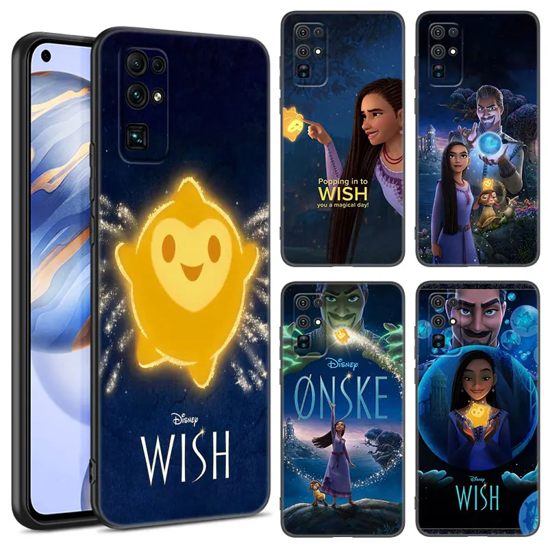 The W-Wish Black Phone Case For Huawei Honor 70 90 Lite X40 GT X50 i X5 Plus X6A X6S X7A X8A X8B X6 X7 X8 X9 4G X9A X9B 5G