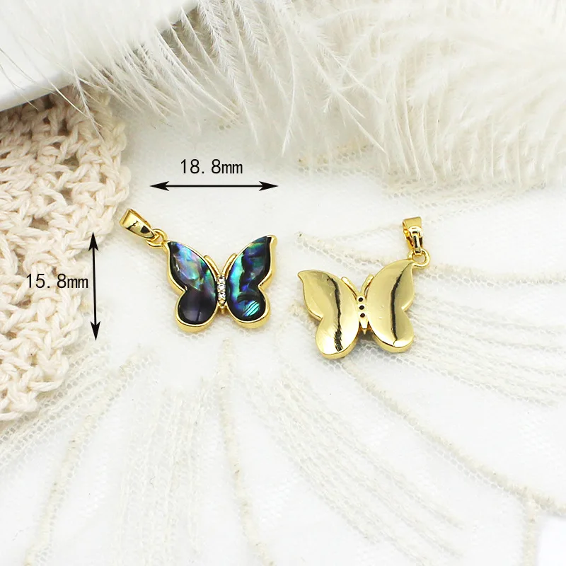 DIY Jewelry Accessories Starry abalone shell Butterfly four-leaf clover pendant for necklace bracelet