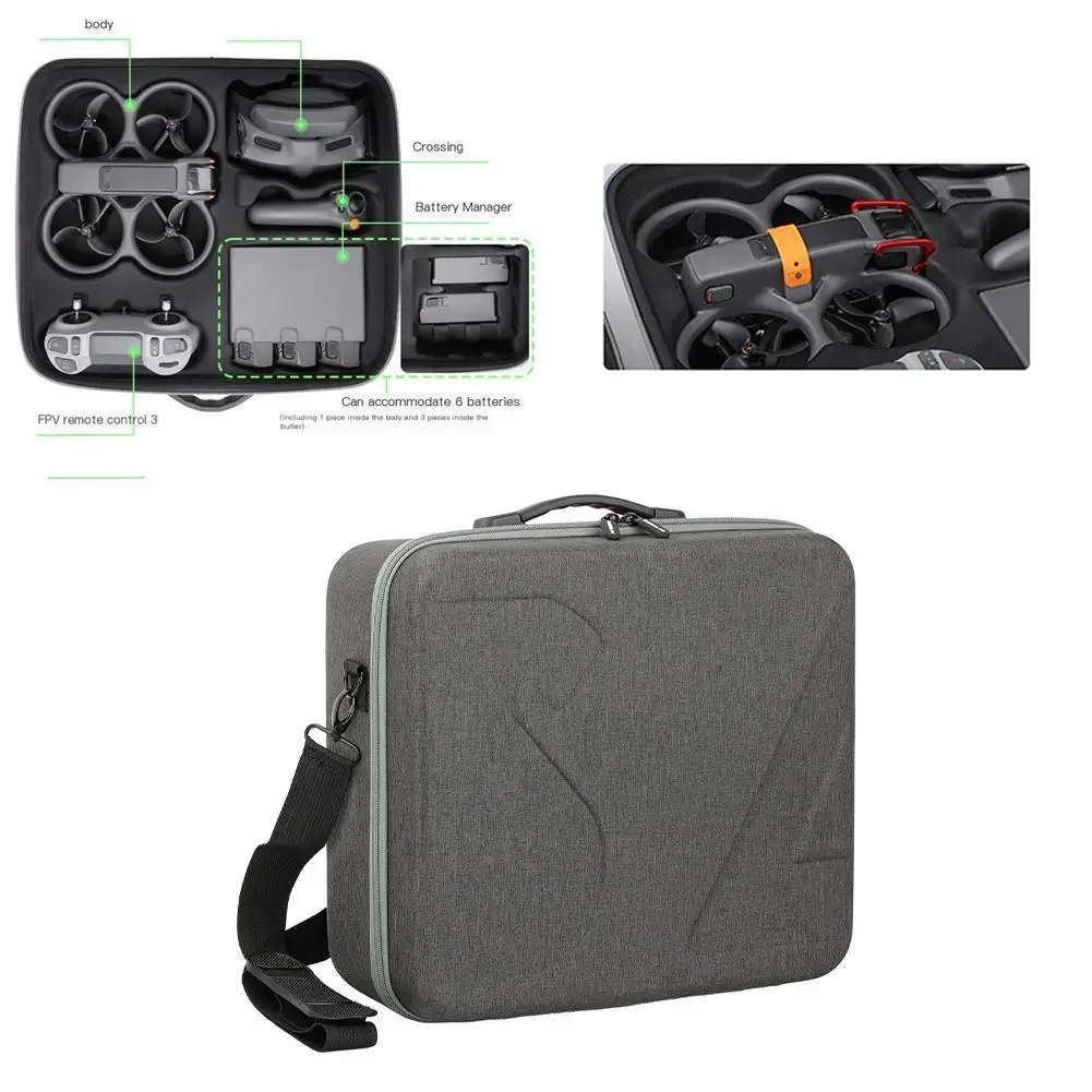 

Hard Case for dji Avata 2 Drone Accessory Fly More Combo Waterpoof Avata 2 Carrying Case Bag Fits Goggles 3 RC Motion 3