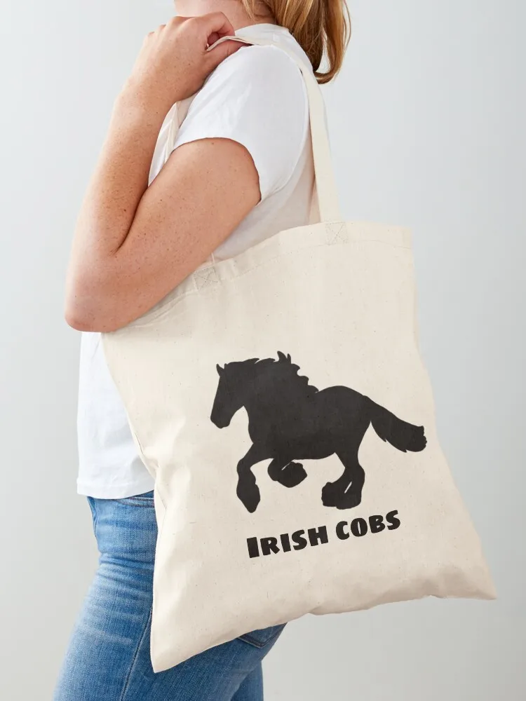 Black Irish Cob Silhouette Tote Bag sacs de shopping Lady bags shopper bags for women custom tote bag
