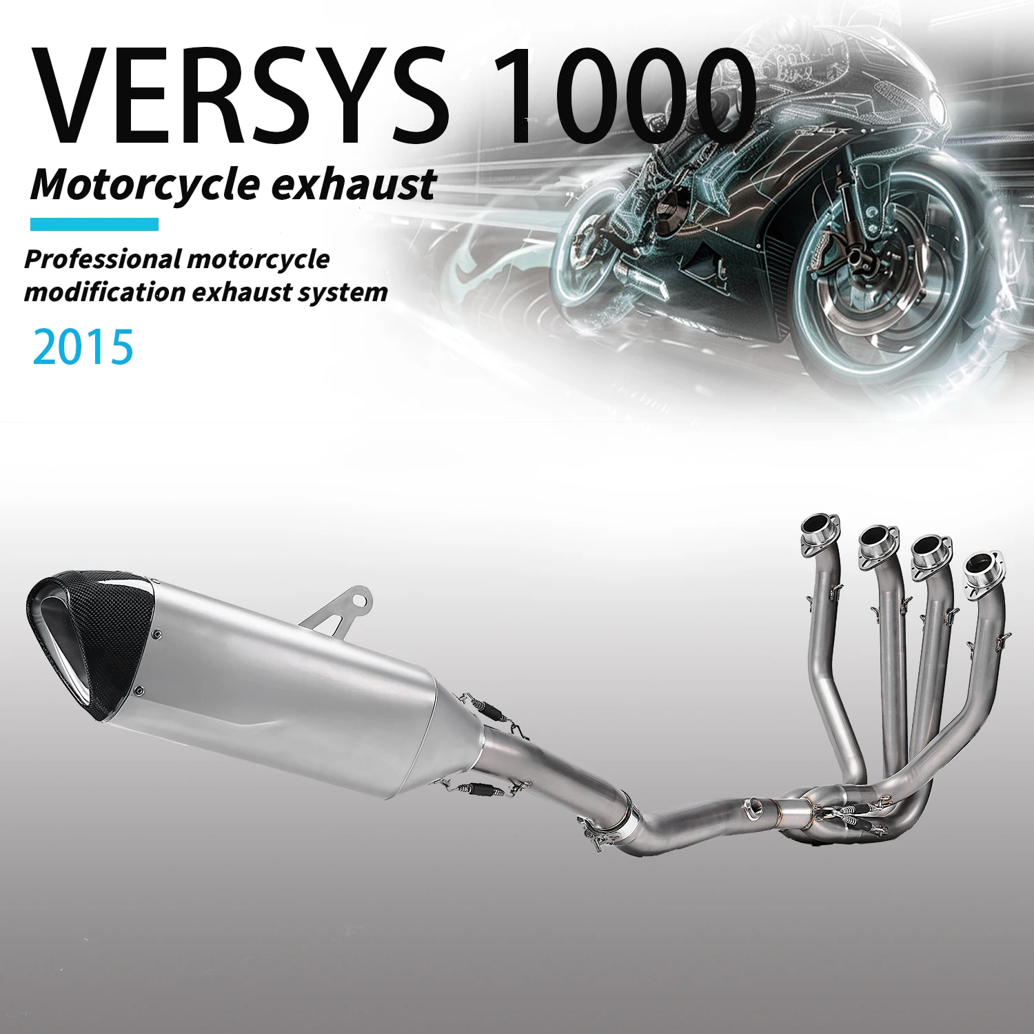 

Для мотоциклов VERSYS 1000 kwsa 2015 года выпуска: полная выхлопная система из нержавеющей стали/титанового сплава, передний глушитель.