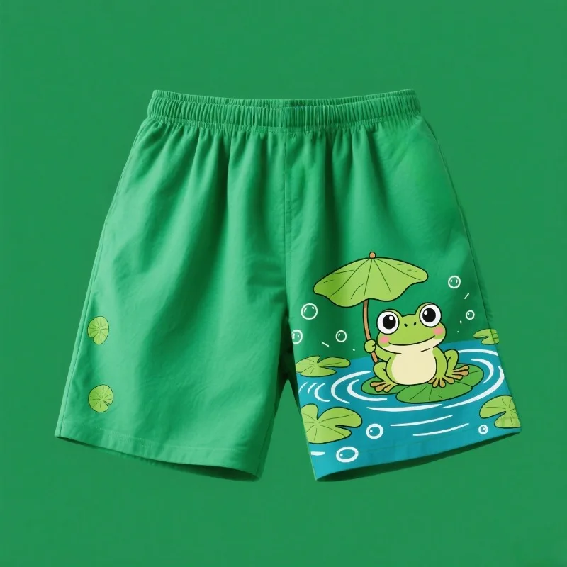 

MOTO-Summer limited edition! Super cute frog printed shorts for children