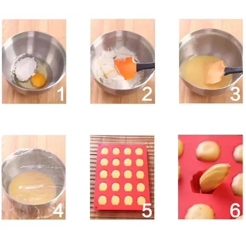 Food Grade Silicone Madeline Mold Cookies Pan Mold Nonstick Baking Pan for Make Madeleine Cookies Baking Tool - Image 3
