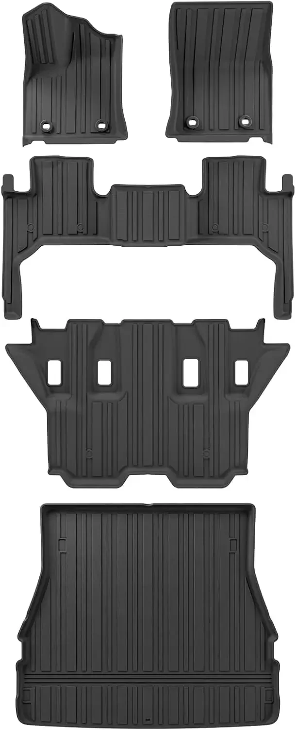 Floor Mats & Cargo Liner Fit for Toyota Land Cruiser J300 7seat LC300 2021-2023 Floor Liners Cargo Mat Accessories TPE All-Weath