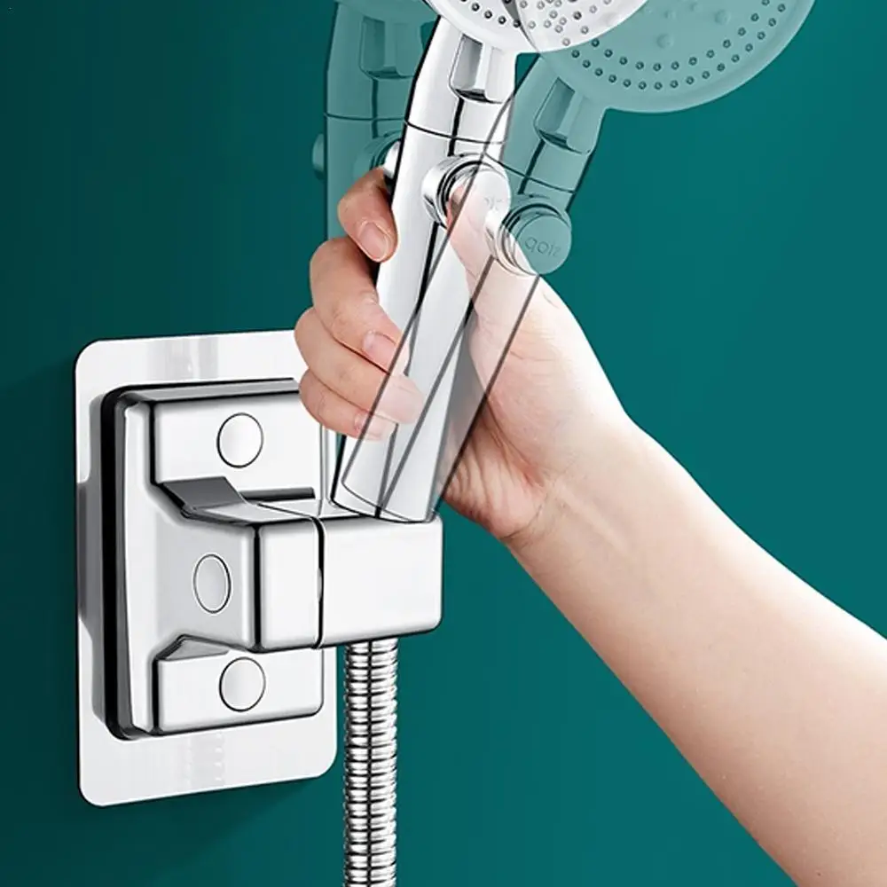 

ABS Shower Head Holder Strong Adhesive Waterproof Adjustable Shower Bracket Base Bathroom Universal Shower Head Support