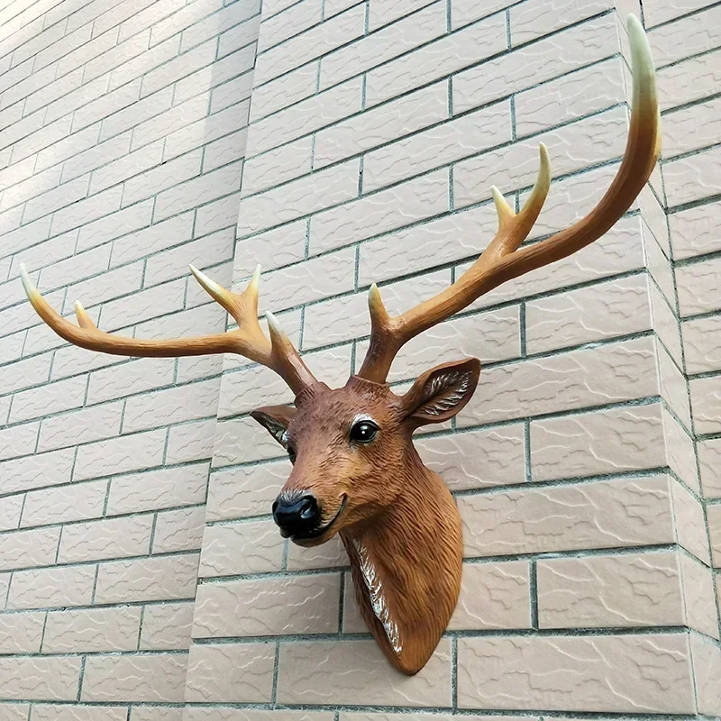 

Resin Art 3D Deer Head For Wall Decor Animal Head Sculpture Modern for wall Decorative Art wall Hanging Decor Home Decorations