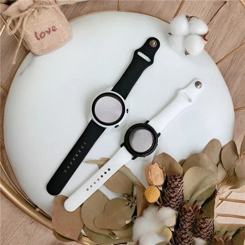 20 mm 22 mm Armband für Samsung Galaxy Watch 4/5/5pro/6/Classic/Active2/Gear S3 Silikonarmband für Redmi Watch 3 Lite/Active Band