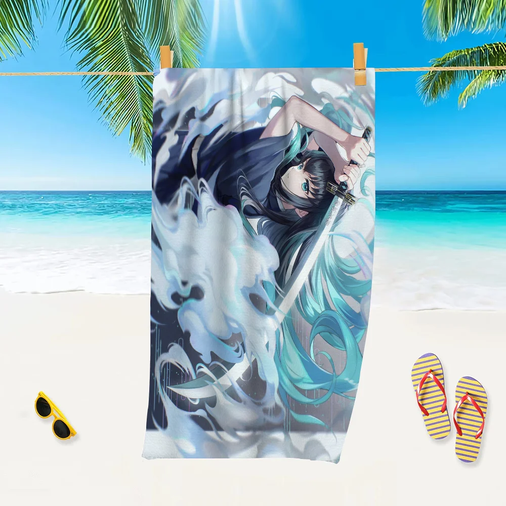 M-Muichiro T-Tokito Anime Towel Premium Microfiber Cotton Towel For Face Beach Hand Towels Absorbent Quick Dry Soft Washcloth