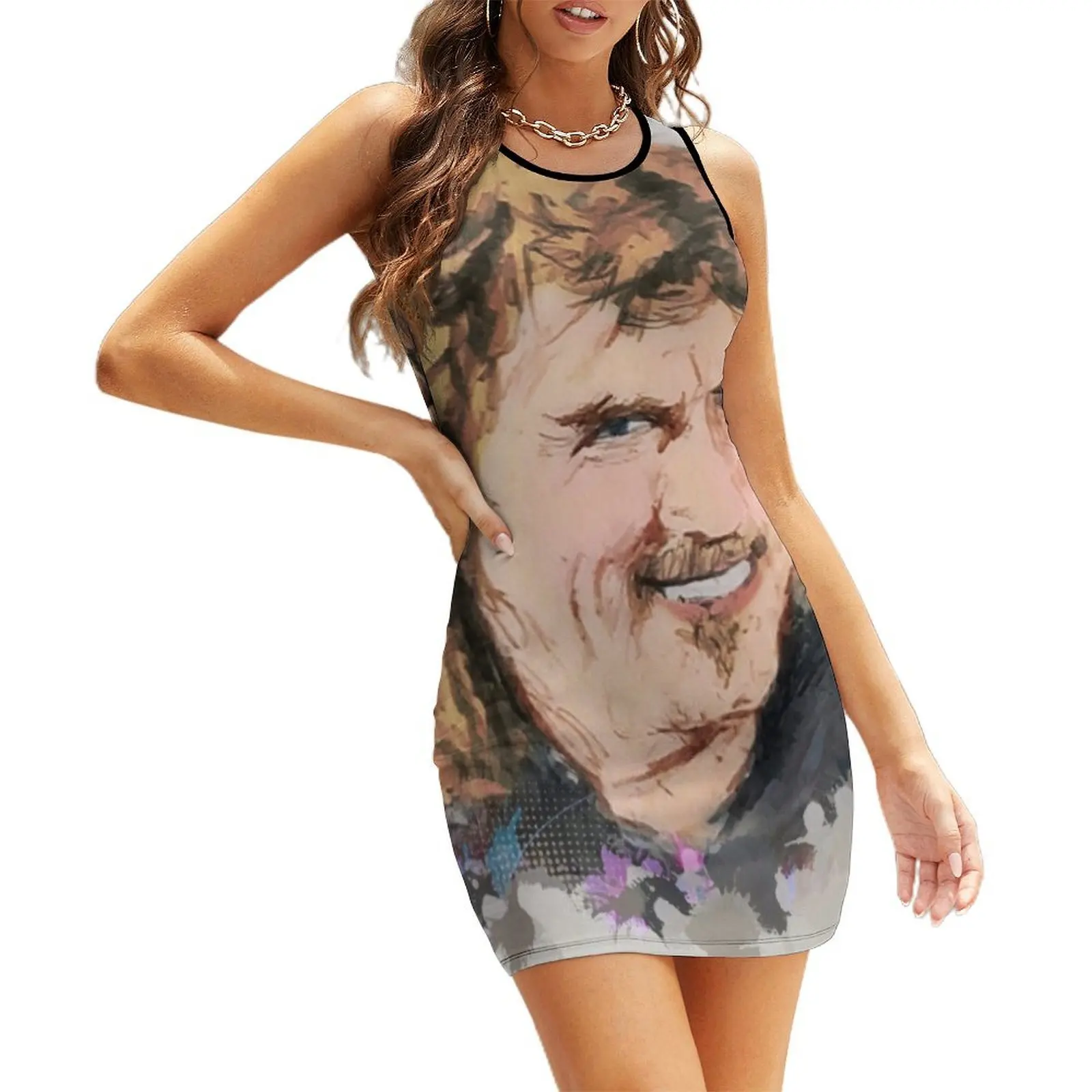 

Billy Connolly a digital painting Sleeveless Sundress sexy dress dresses for womens