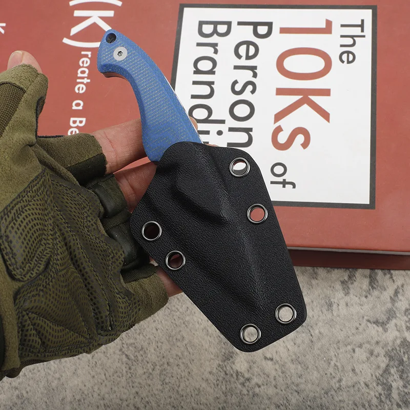 Kesiwo Hals PSK Mes, Art Kleine 14C28N Micarta Creatieve Vaste Draagbare Survival Camping Mes EDC Tool Met Kydex Dropshipping
