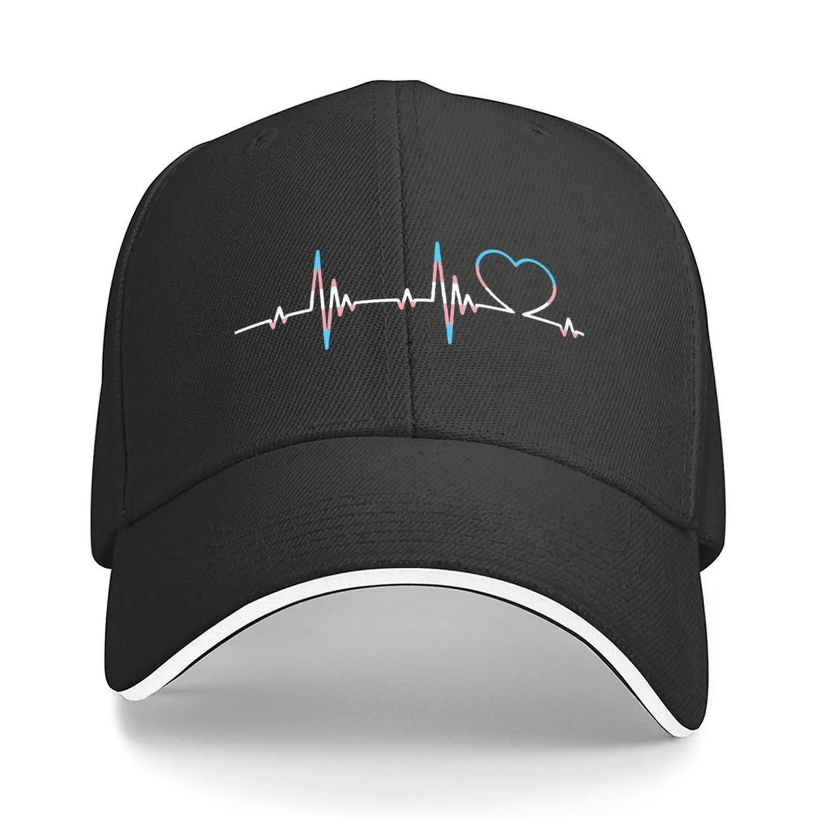 

Симпатичная бейсболка Transgender Heartbeat Trans Pride Heart Pulse, мужская шляпа, шляпа от солнца для детей, винтажные черные шляпы для женщин и мужчин