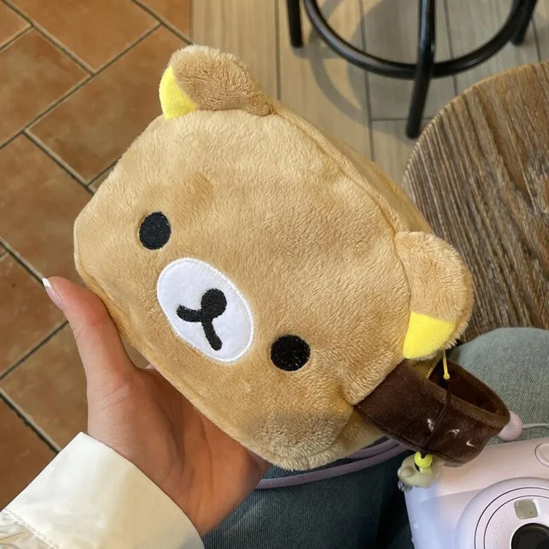 Rilakkuma Sundry Storage Bag Cute Cartoon Coin Purse Wallet Large-Capacity Portable Makeup Bag Practical Gifts Anime Periphery