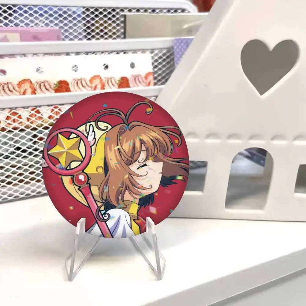 Anime C-Cardcaptor Sakura 25mm 32mm 44mm 58mm 75mm Brooches Badges Pins for Accessories Gift