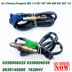 High Quality New Lambda O2 Oxygen Sensor 0258006029 0258006026 9636148880 1628HV For CITROEN PEUGEOT 206 301 307 308 406 607 807