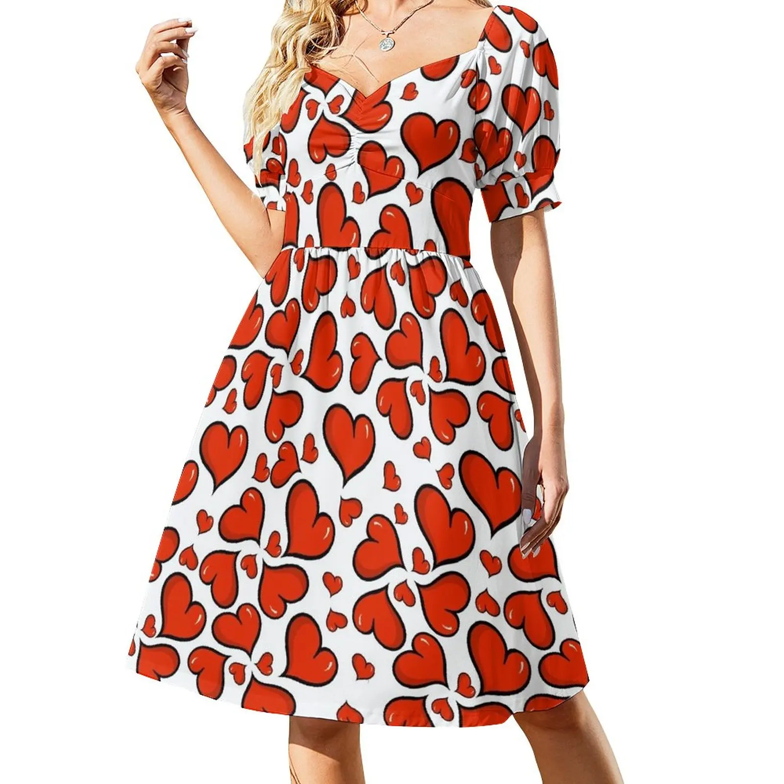 

Field of Hearts Pattern Dress dress summer beach dresses