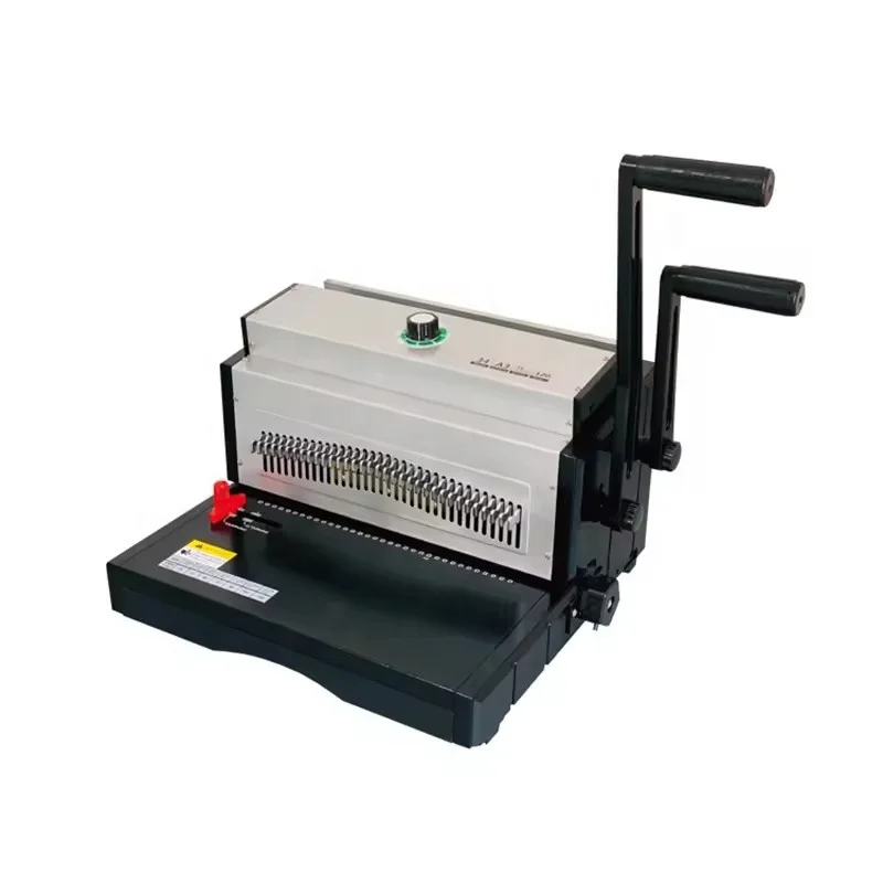 MT8703 3:1 Heavy Duty Notebook Wire Binding Machine with All Selectable Pins