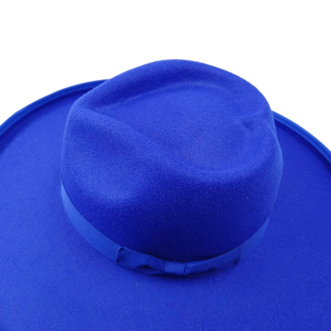 Love Couple Hat Fedora New Royal Blue Wholesale Fedora 10cm brim Monochrome New Jazz Hat Winter sombrero hombre