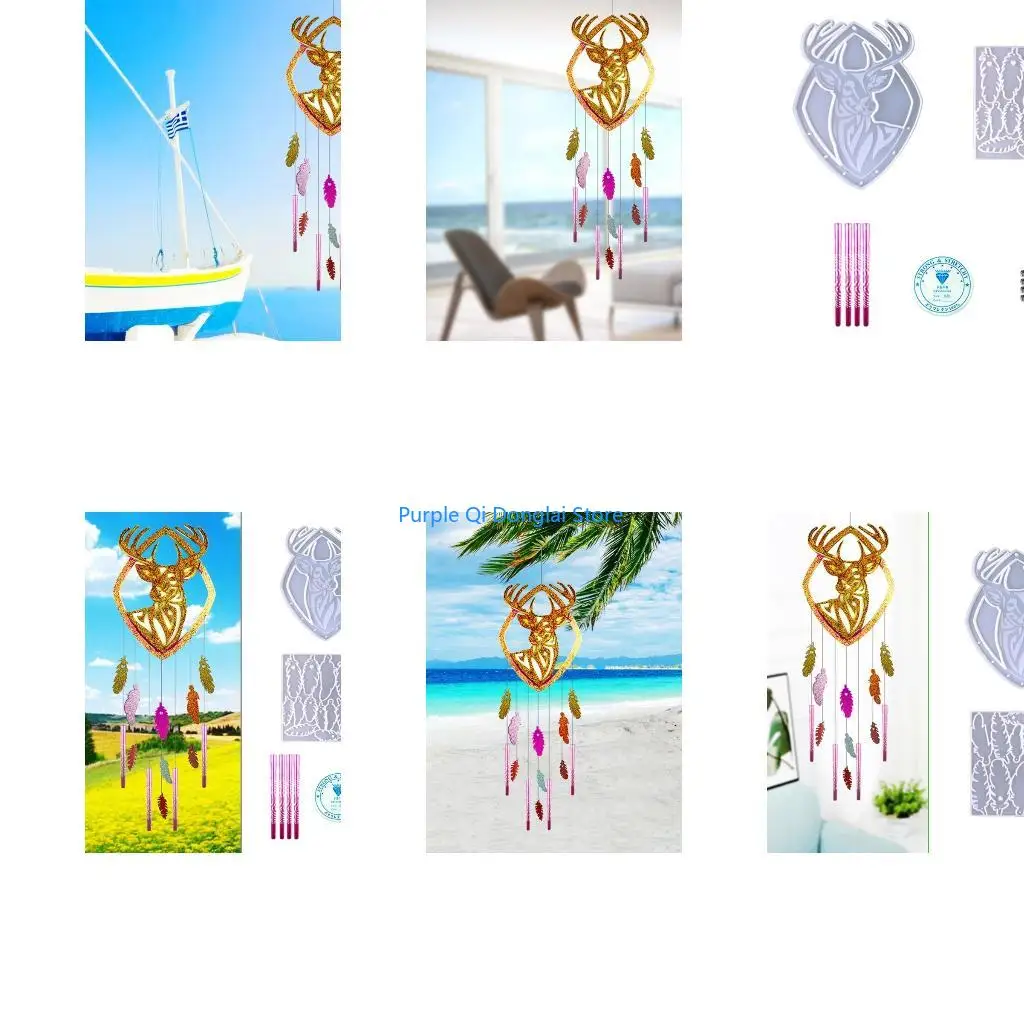 L21E Silicone Mold Wall-mounted Keychain Mold With Hole Keyring Pendant DIY Craft