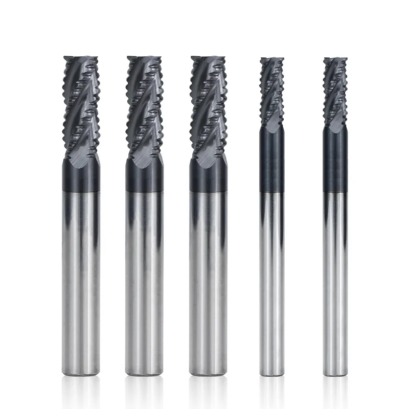 HRC55 4-blade rough machining end mill 4-12mm hard alloy milling cutter for metal milling cutter CNC machine tool drill bits