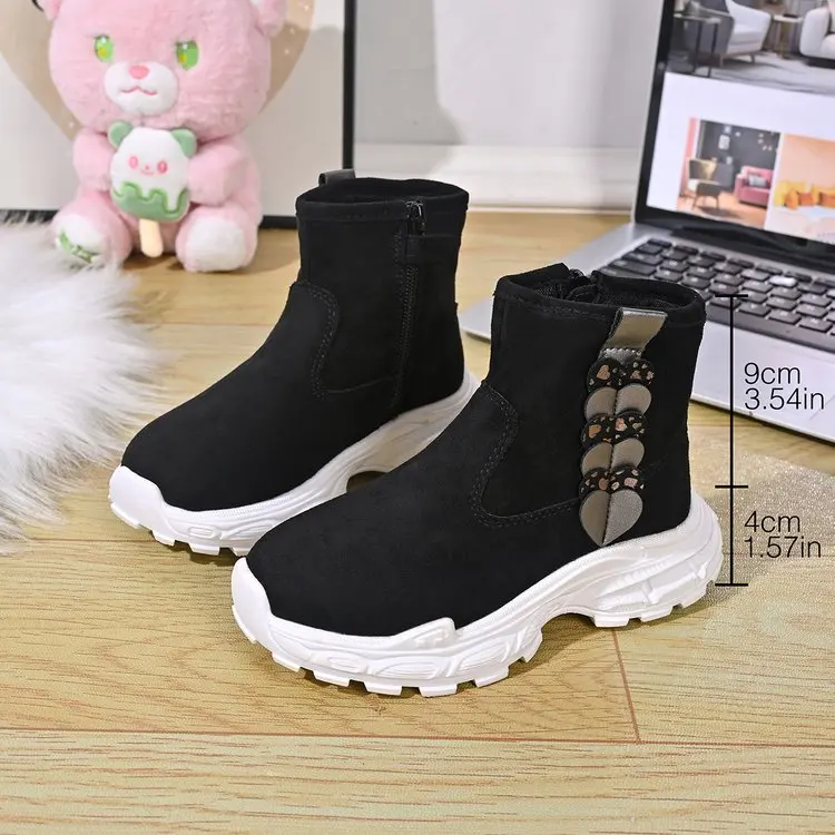 Picture 3: Toddler Boots Fall Winter 2026 kid's Soft-Soled Boots Black & Khaki Lightweight Casual Shoes for Boys & Girls (Sizes EU 22-29)