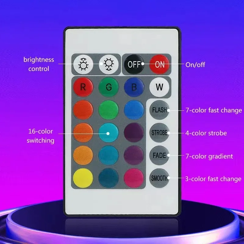 مزامنة الموسيقى LED ضوء الليل القضبان RGB جو مصباح مع جهاز التحكم عن بعد للألعاب التلفزيون غرفة نوم الديكور مصابيح سطح المكتب #2