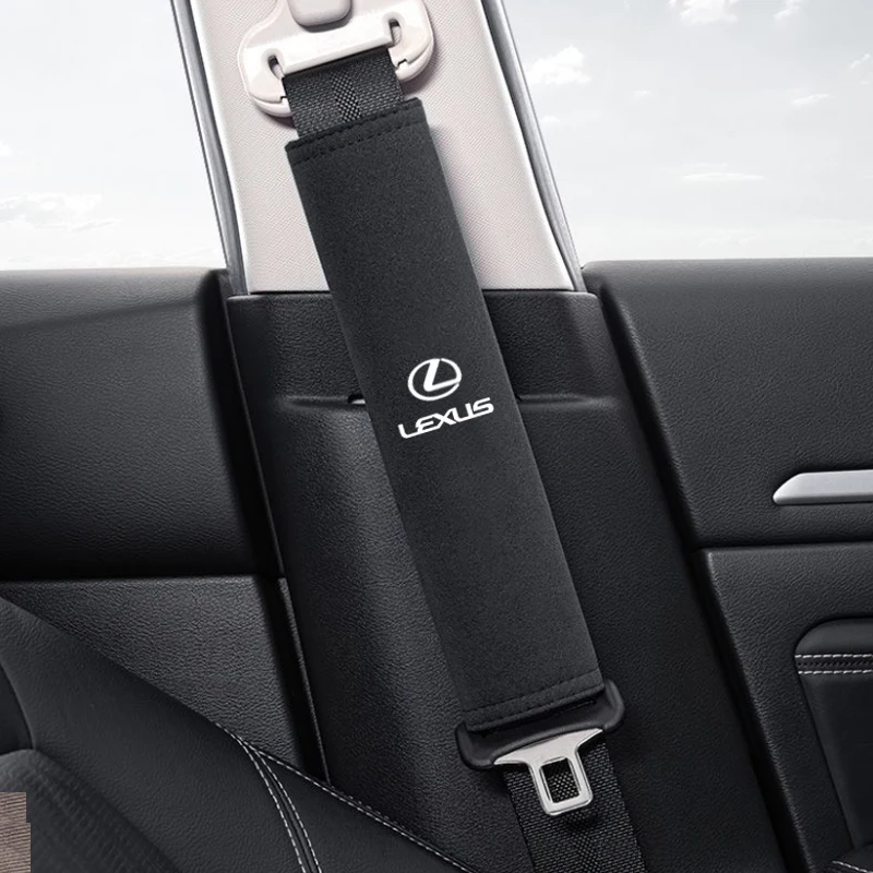 مقعد السيارة حزام غطاء الجلد المدبوغ حزام الأمان الكتف وسادة لكزس RX330 IS250 Ct200h ES300h RX350 IS300h NX300h RX400h اكسسوارات السيارات #1
