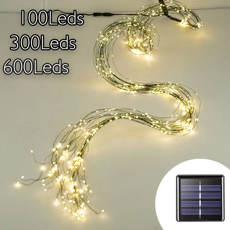 

Solar LED Fairy Lights Waterproof Garlands String Lights Wedding Party Garden Solar Waterfall Light Lamp Decoration Outdoor
