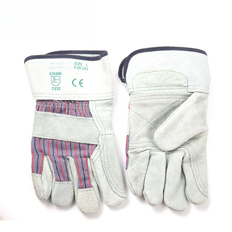 

Tool e****my half leather gloves, wear-resistant labor gloves