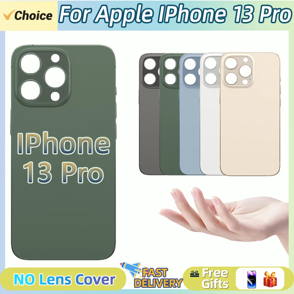 New Big Hole Back Cover Glass NO Lens For iPhone 13 Pro/13Pro Replacement Rear Door Housing Panel Back Glass