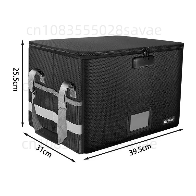 

Fireproof file bag Fireproof waterproof storage box with lock