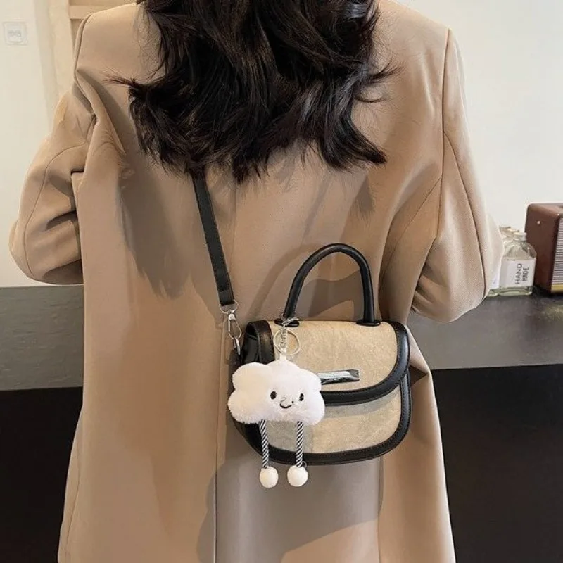 

Stylish Maillard Shell Bag 2025 New Model Patchwork Design One Shoulder Bag Practical Durable