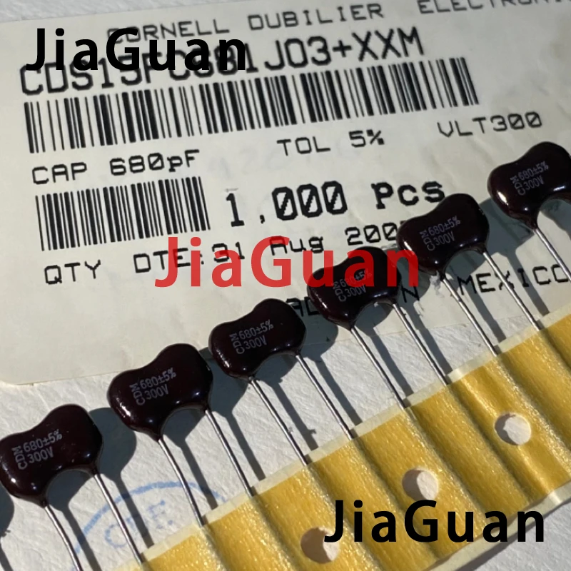 

10PCS/lot NEW original usa 300V680PF P6MM Silver mica capacitor CDS15FC681JO3 300V 680PF free shipping