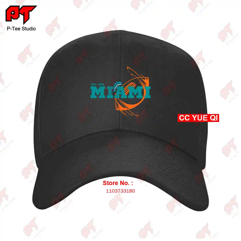 Miami Est 1966 Sports Team Novelty Athletic Dolphin Baseball Caps Truck Cap EZ8L