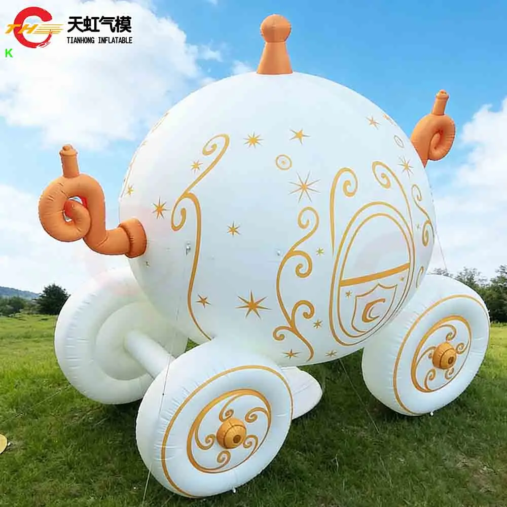 

Гигантская надувная карета тыквы 4 м/5 м/6 м, сценическая палатка, изготовленная на заказ надувная модель принцессы-тренера для рекламы