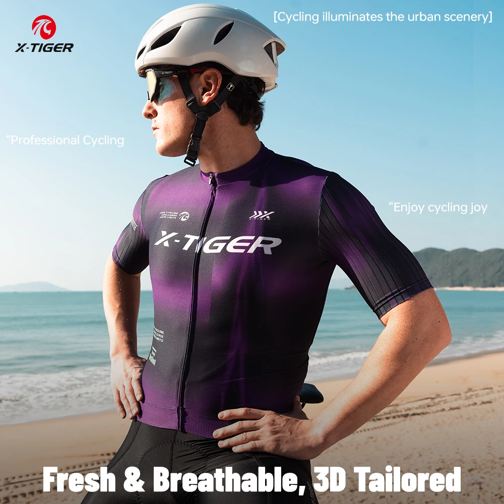 

X-TIGER Man Cycling Jersey Summer Breathable Professional Short Sleeve Cycling Maillot Anti-UV Mountain Road Cycling Clothing