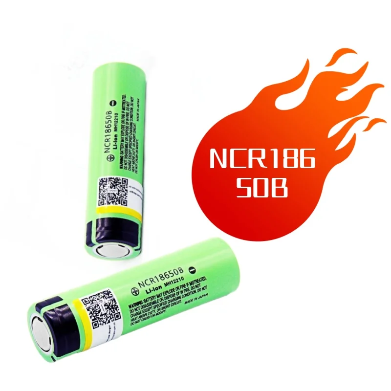 Bateria recarregável da lanterna do lítio, novo, NCR18650B, 34B, 3.7V, 18650, 3400mAh, 1-10Pcs