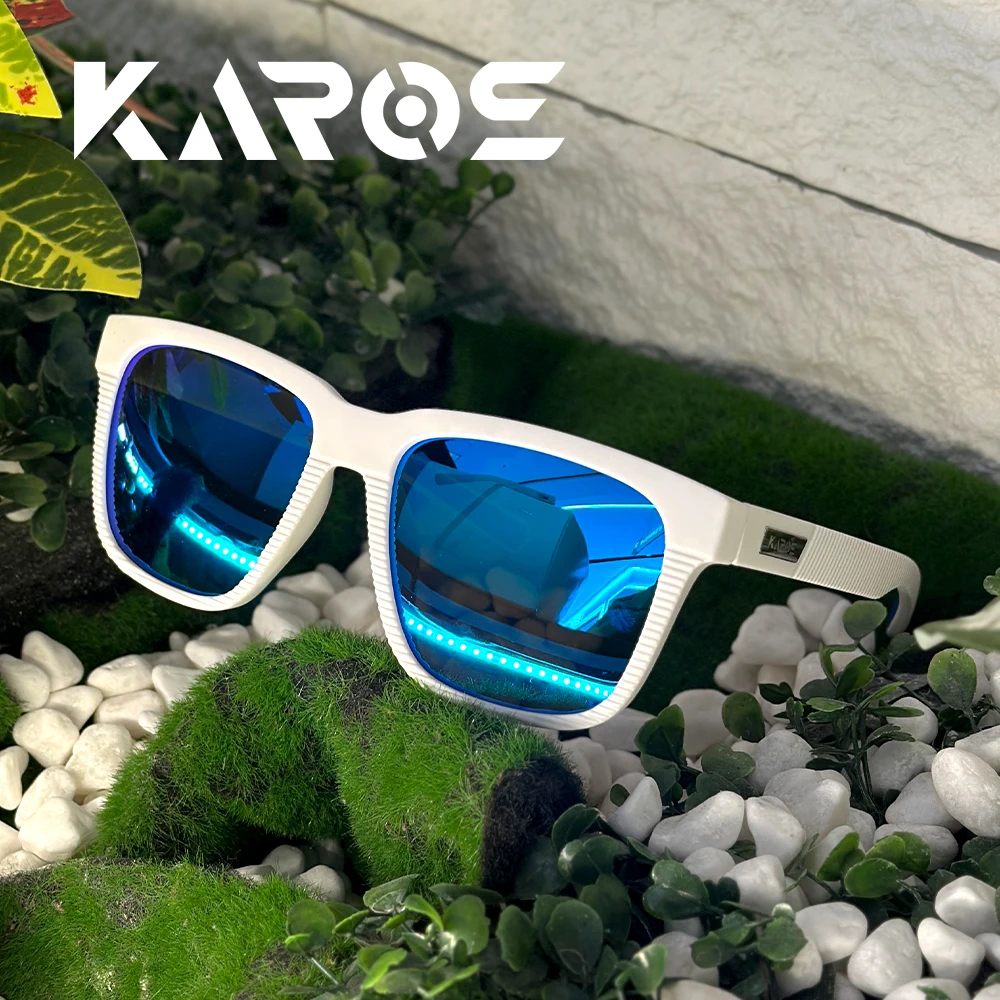 Karos Polarisierte Sonnenbrille für Herren, Angelbrille für Outdoor-Sportarten, Radfahren, Wandern, Laufen, Fahren, UV400-Schutz, Modell YZ2013