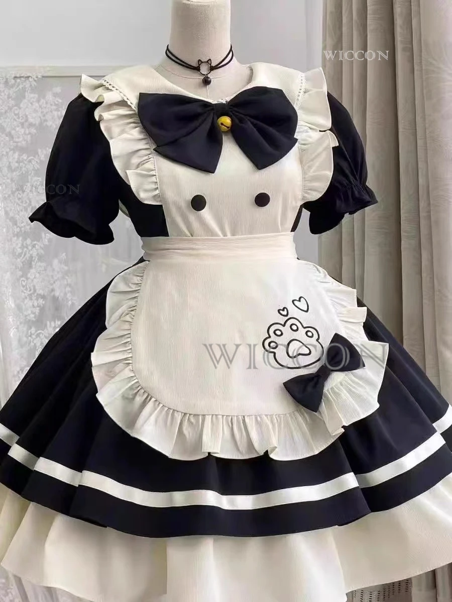 Vestido de sirvienta de Sailor Lolita de la Academia, traje de manga larga para Cosplay, vestido de sirvienta escolar para camarera, disfraces de fiesta