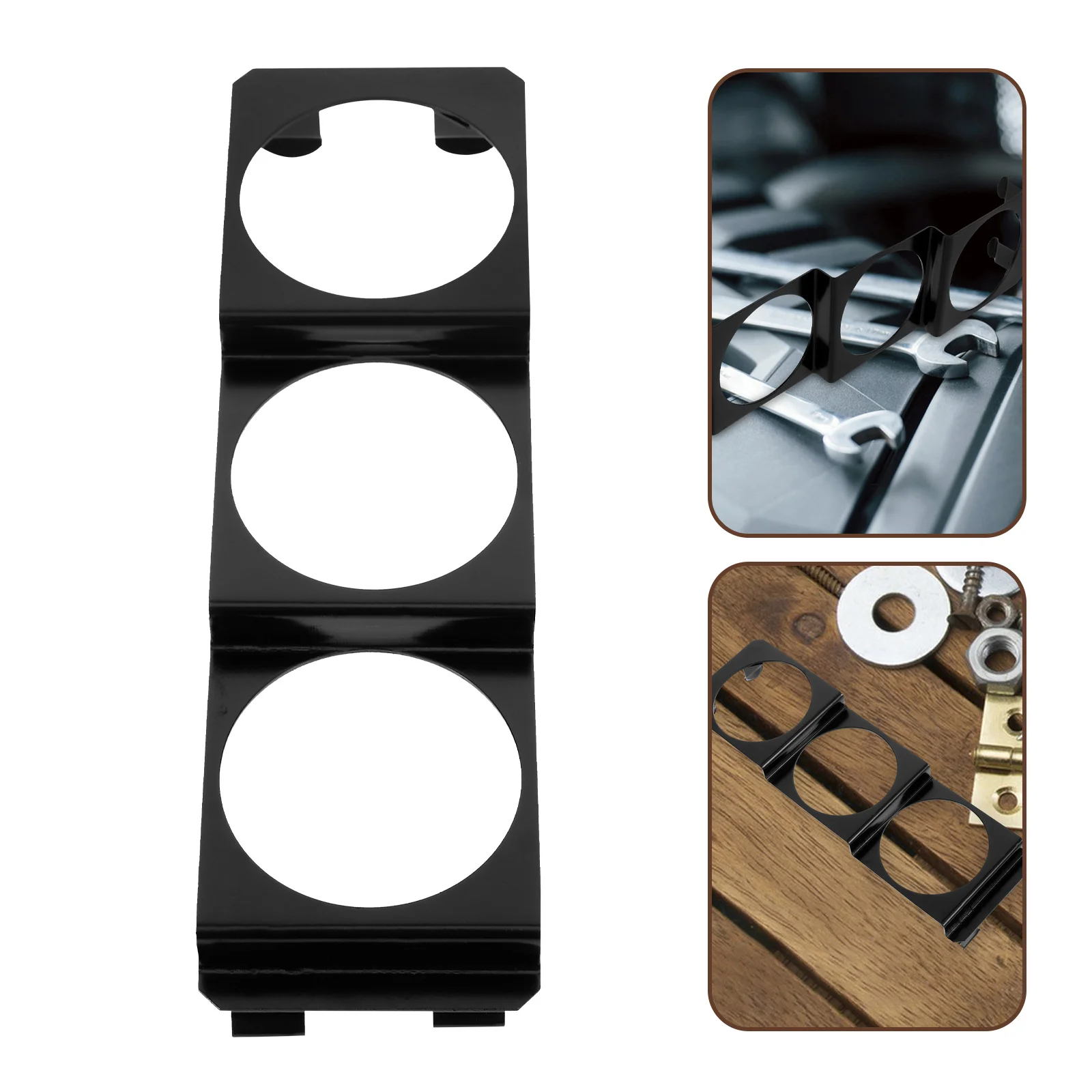 

3-Hole Type Car Gauge Mount Holder Sturdy Durable Easy Install Dashboard Meter Decorative Accessory Gauge Mount