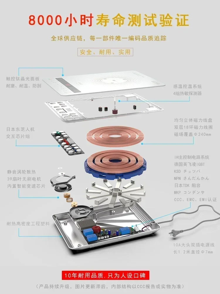 【Popular Products】New Induction Cooker. For Household Use. Intelligent. Multi-function. With Temperature Control And Temperature