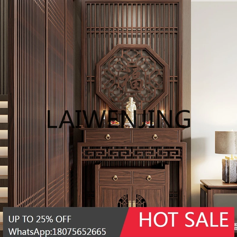 

RWJ Solid Wood Buddha Niche Altar Altar Cabinet Gong Zhongtang Buddha Cabinet Customization