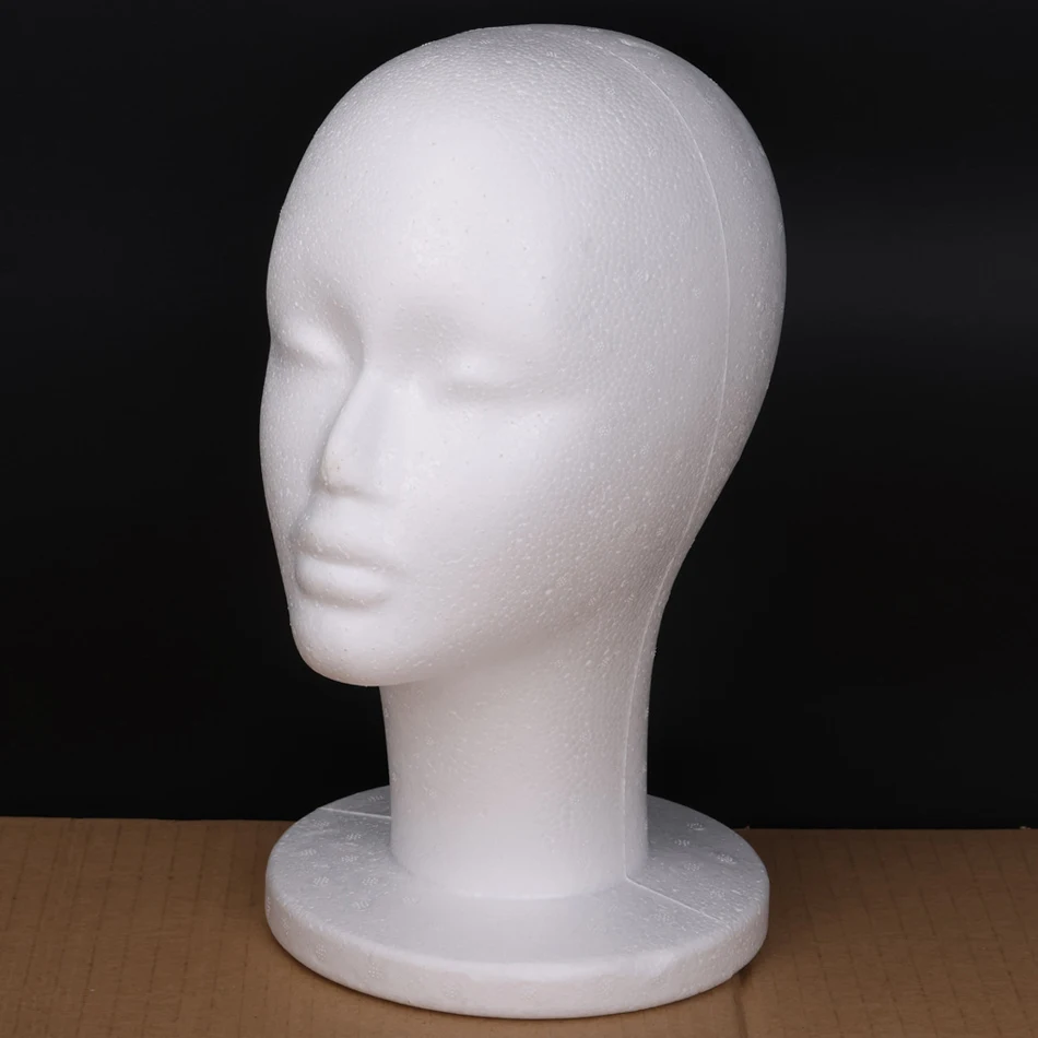 

Fashion Female model head Foam Mannequin Hat Cap Wig Women Head Display Holder Model Training Head Mannequins