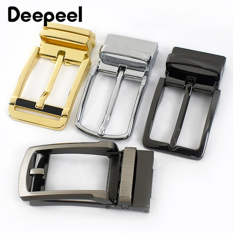 1Pc Deepeel Men Automatic Belt Buckles Zinc Alloy Metal Pin Buckle Belts Head for 33-34mm Leather Craft Hardware Accessories
