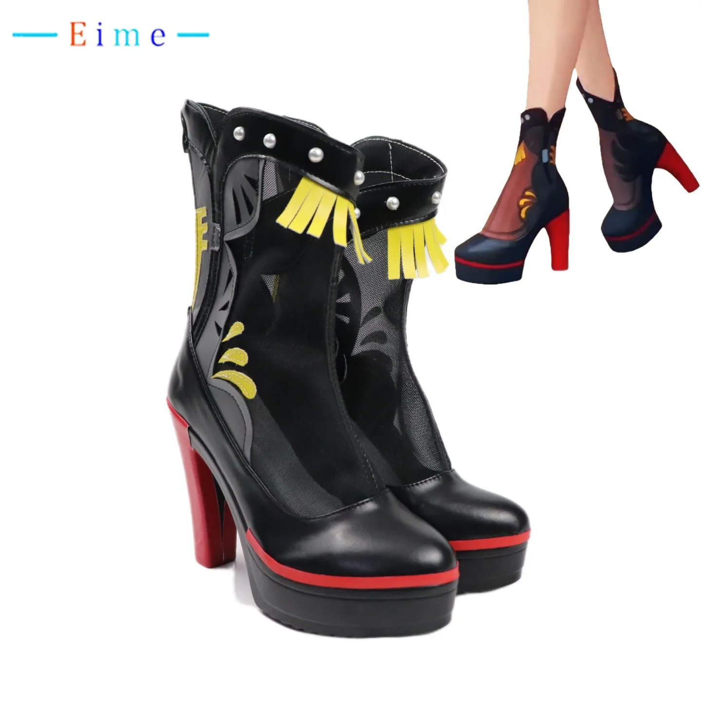 

Ye Shunguang обувь для косплея игра Zenless Zone Zero реквизит для косплея черные высокие каблуки Хэллоуин карнавальные ботинки на заказ